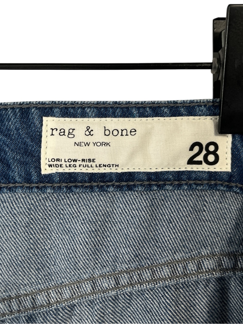 NWT Rag & Bone Lori Low Rise Wide Leg Full Length Jeans in Massie Wash Size 28 - Picture 6 of 10